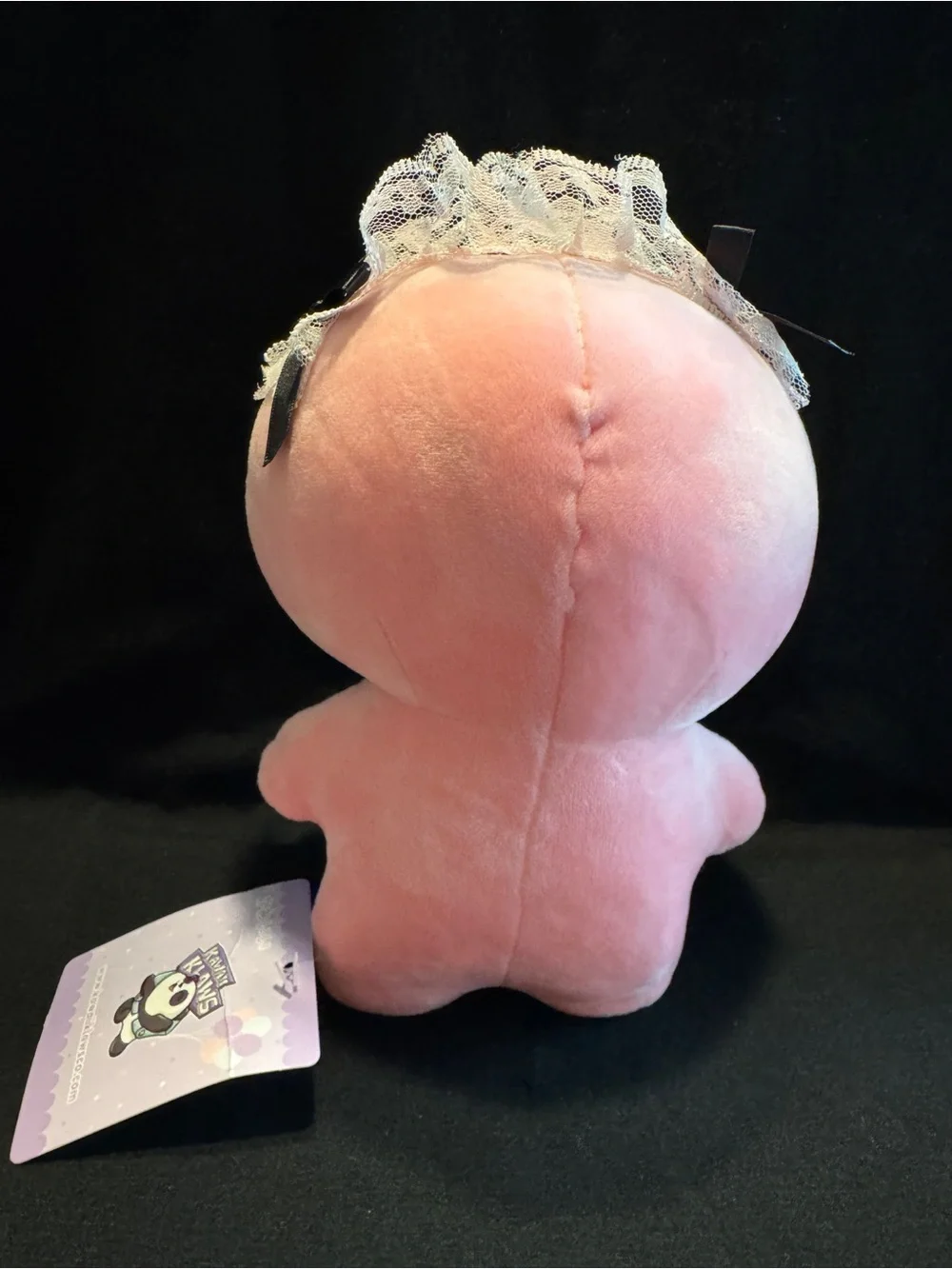 Cute Pink Plush Penguin Toy with Bows - French Maid Themed